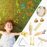 Maxbell Percussion Instruments Toy with Storage Bag Musical Instrument Set for Boys 9-piece 0.805Kg