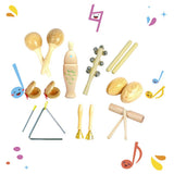 Maxbell Percussion Instruments Toy with Storage Bag Musical Instrument Set for Boys 9-piece 0.805Kg