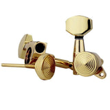 Maxbell 6Pcs Lock String Tuning Key Pegs Tuners Set Gear Ratio 1:18 for Guitar Silver 3L3R