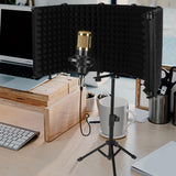 Maxbell Studio Microphone Isolation Shield Mic Sound Absorbing Foam for Vocals 5 Panels