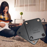 Maxbell Electric Guitar Neck Plate Back Plate With 4 Mounting Screws Black