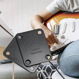 Maxbell Electric Guitar Neck Plate Back Plate With 4 Mounting Screws Black