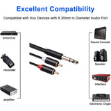 Maxbell Audio Metal 3.5mm Stereo Jack to 2 RCA Phone Cable 6.35mm to 2RCA Cable 5M