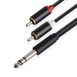 Maxbell Audio Metal 3.5mm Stereo Jack to 2 RCA Phone Cable 6.35mm to 2RCA Cable 5M