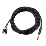 Maxbell Audio Metal 3.5mm Stereo Jack to 2 RCA Phone Cable 6.35mm to 2RCA Cable 5M