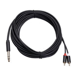 Maxbell Audio Metal 3.5mm Stereo Jack to 2 RCA Phone Cable 6.35mm to 2RCA Cable 5M