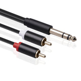 Maxbell Audio Metal 3.5mm Stereo Jack to 2 RCA Phone Cable 6.35mm to 2RCA Cable 5M