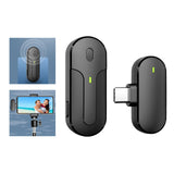 Maxbell Wireless Lapel Mic Lavalier Microphone Type C with Charging Box Professional Single Mic