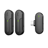 Maxbell Wireless Lapel Mic Lavalier Microphone Type C with Charging Box Professional Dual Mic