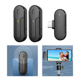 Maxbell Wireless Lapel Mic Lavalier Microphone Type C with Charging Box Professional Dual Mic