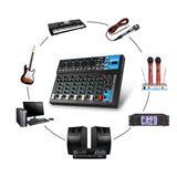 Maxbell Audio Mixer Premium Input Output MP3 Professional for Show Recording US