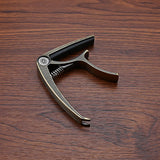 Maxbell Guitar Capo Acoustic Clip Quick Change Clamp Key for Electric Guitar Ukulele Bronze