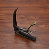 Maxbell Guitar Capo Acoustic Clip Quick Change Clamp Key for Electric Guitar Ukulele Bronze