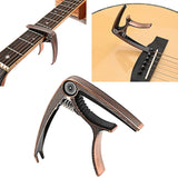 Maxbell Guitar Capo Acoustic Clip Quick Change Clamp Key for Electric Guitar Ukulele Copper