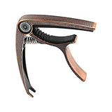 Maxbell Guitar Capo Acoustic Clip Quick Change Clamp Key for Electric Guitar Ukulele Copper