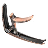 Maxbell Guitar Capo Acoustic Clip Quick Change Clamp Key for Electric Guitar Ukulele Copper
