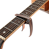 Maxbell Guitar Capo Acoustic Clip Quick Change Clamp Key for Electric Guitar Ukulele Copper