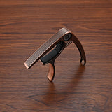 Maxbell Guitar Capo Acoustic Clip Quick Change Clamp Key for Electric Guitar Ukulele Copper