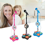 Maxbell Musical Instrument Wired Microphone Pretend Toy for Story Machine Birthday Black