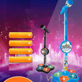 Maxbell Musical Instrument Wired Microphone Pretend Toy for Story Machine Birthday Black