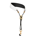Maxbell Saxophone Neck Strap Padded Comfortable for Soprano Saxophone Bass Clarinet White