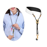 Maxbell Saxophone Neck Strap Padded Comfortable for Soprano Saxophone Bass Clarinet White
