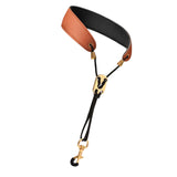 Maxbell Saxophone Neck Strap Padded Comfortable for Soprano Saxophone Bass Clarinet Brown