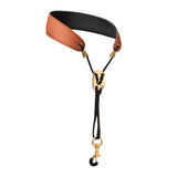 Maxbell Saxophone Neck Strap Padded Comfortable for Soprano Saxophone Bass Clarinet Brown