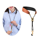 Maxbell Saxophone Neck Strap Padded Comfortable for Soprano Saxophone Bass Clarinet Brown
