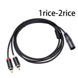 Maxbell XLR to Dual Cable HiFi Stereo for Phones Mixers Home Theater Components 1m