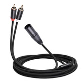 Maxbell XLR to Dual Cable HiFi Stereo for Phones Mixers Home Theater Components 1m