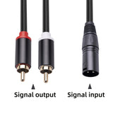 Maxbell XLR to Dual Cable HiFi Stereo for Phones Mixers Home Theater Components 1m