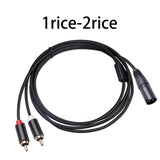 Maxbell XLR to Dual Cable HiFi Stereo for Phones Mixers Home Theater Components 1m