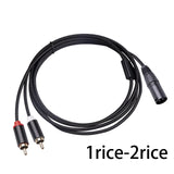 Maxbell XLR to Dual Cable HiFi Stereo for Phones Mixers Home Theater Components 1m