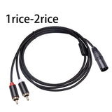 Maxbell XLR to Dual Cable HiFi Stereo for Phones Mixers Home Theater Components 1m