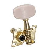 Maxbell 6x 3L3R Guitar Tuner Pegs Open Machine Heads for Acoustic Electric Guitar White