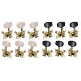 Maxbell 6x 3L3R Guitar Tuner Pegs Open Machine Heads for Acoustic Electric Guitar White