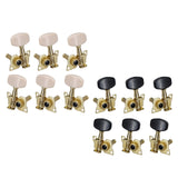 Maxbell 6x 3L3R Guitar Tuner Pegs Open Machine Heads for Acoustic Electric Guitar White