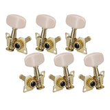 Maxbell 6x 3L3R Guitar Tuner Pegs Open Machine Heads for Acoustic Electric Guitar White