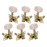 Maxbell 6x 3L3R Guitar Tuner Pegs Open Machine Heads for Acoustic Electric Guitar White