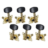 Maxbell 6x 3L3R Guitar Tuner Pegs Open Machine Heads for Acoustic Electric Guitar Black
