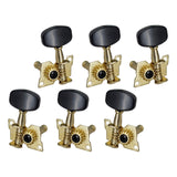 Maxbell 6x 3L3R Guitar Tuner Pegs Open Machine Heads for Acoustic Electric Guitar Black