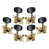 Maxbell 6x 3L3R Guitar Tuner Pegs Open Machine Heads for Acoustic Electric Guitar Black