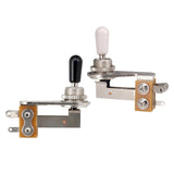 Maxbell Right Angle Toggle Switch 3 Way Switch Electric Guitar  Black and Silver