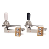 Maxbell Right Angle Toggle Switch 3 Way Switch Electric Guitar  Black and Silver