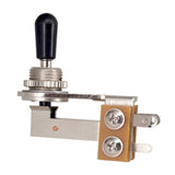 Maxbell Right Angle Toggle Switch 3 Way Switch Electric Guitar  Black and Silver