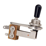 Maxbell Right Angle Toggle Switch 3 Way Switch Electric Guitar  Black and Silver