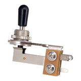 Maxbell Right Angle Toggle Switch 3 Way Switch Electric Guitar  Black and Silver