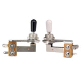 Maxbell Right Angle Toggle Switch 3 Way Switch Electric Guitar  Black and Silver