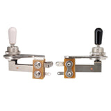 Maxbell Right Angle Toggle Switch 3 Way Switch Electric Guitar  Black and Silver